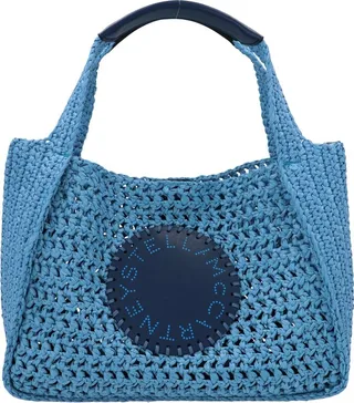 Stella McCartney Logo Patch Woven Tote Bag