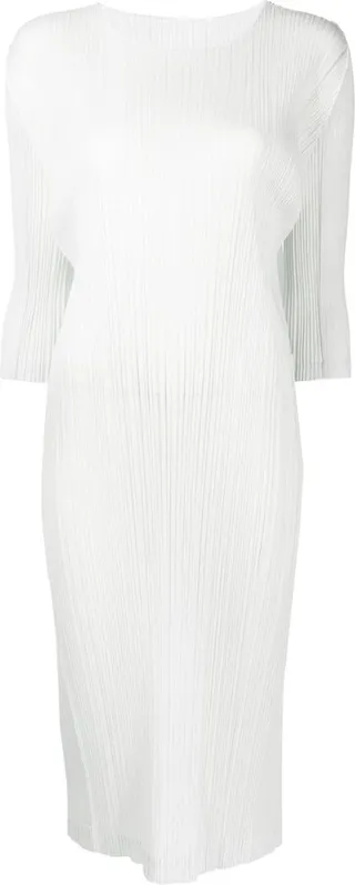 Pleated Midi Dress