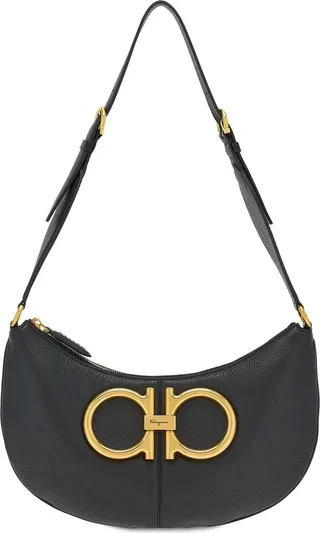 Maxi Gancio leather shoulder bag