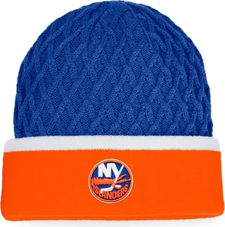 Men's Fanatics Branded Royal and Orange New York Islanders Iconic Striped Cuffed Knit Hat