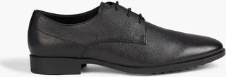 Gomma textured-leather Oxford shoes