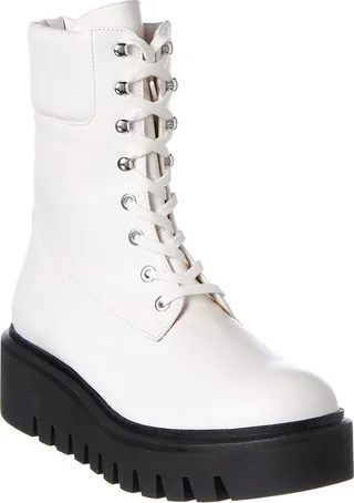 Stuart Weitzman Chalet Lug Leather Combat Boot