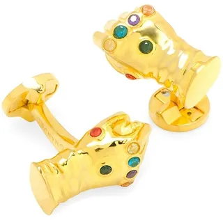 Marvel 3D Thanos Infinity Gold-Plated Gauntlet Cufflinks