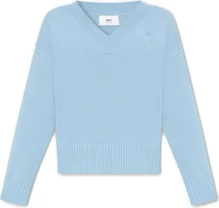 AMI V-Neck Knitted Jumper