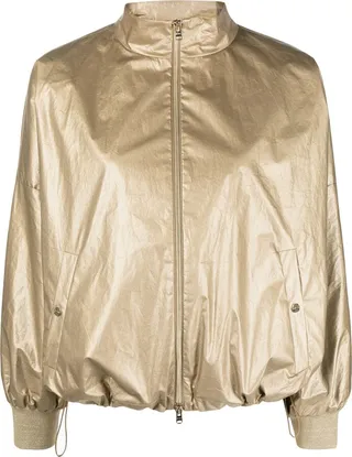 Metallic Bomber Jacket