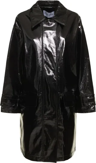 Conni shiny faux leather coat