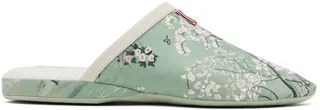 Thom Browne Green Silk Slippers