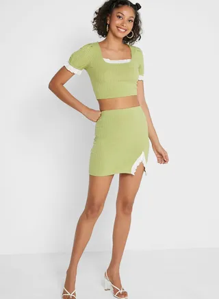 Skirt Set With Slit