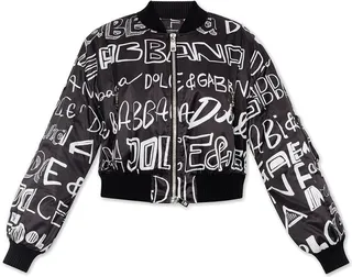 Dolce & Gabbana Graffiti-Printed Bomber Jacket