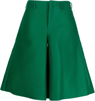 Wide-Leg Cropped Trousers