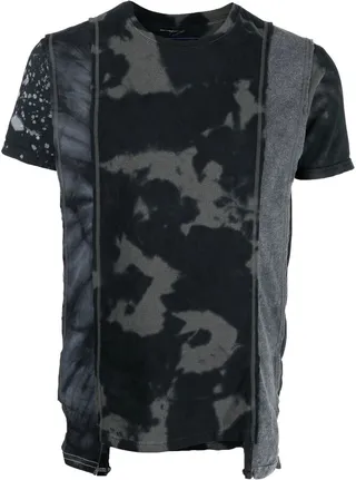 tie-dye patchwork T-shirt