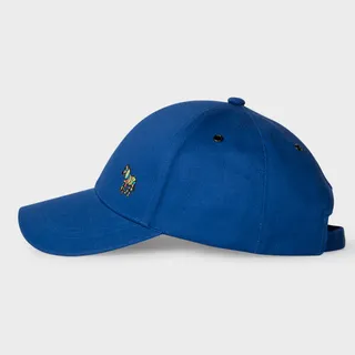 Blue Cotton Zebra Logo Baseball Cap