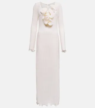 Floral shirred gown