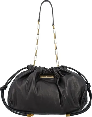 Isabel Marant Drawstring Chain-Linked Pouch Shoulder Bag
