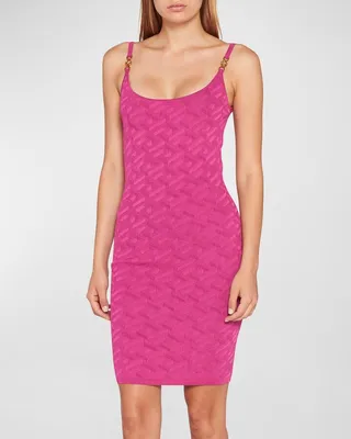 Medusa La Greca Knit Mini Dress