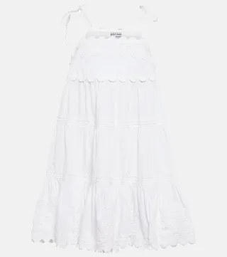 Embroidered cotton minidress