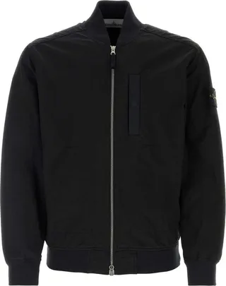 Stone Island Compass Patch Zipped Bomber Jacket