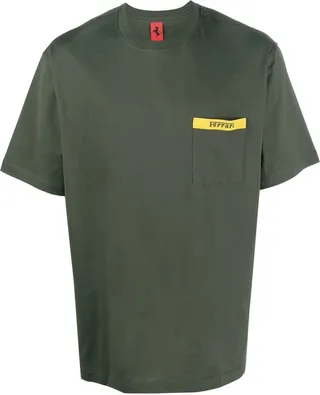 chest logo-print detail T-shirt