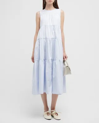 Sleeveless Tiered Cotton Dress