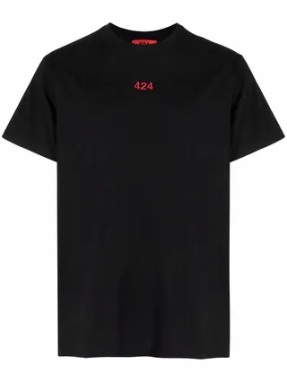 embroidered-logo T-shirt
