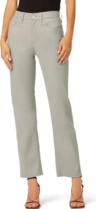 Remi High Waist Straight Leg Faux Leather Pants
