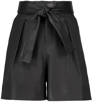 Eloise leather paperbag shorts