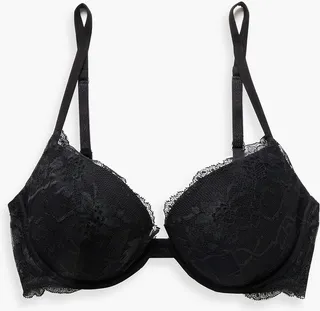 Stretch-lace underwired bra