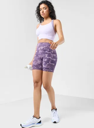 Camo Printed Athletic Shorts