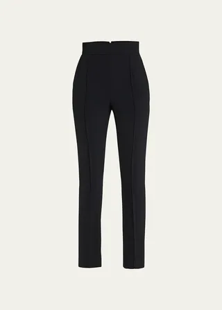 Pintuck Skinny-Leg Ankle Pants