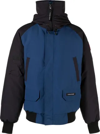 Blue Chilliwack High Neck Bomber Jacket