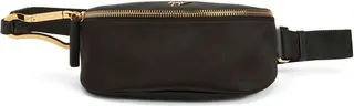 Logo-Plaque Leather Belt Bag