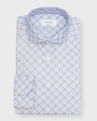 Men's Contemporary Fit Medallion Print Shirt