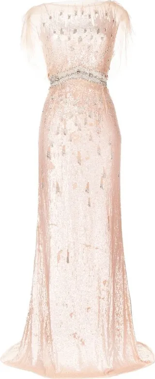 Embellished Tulle Gown