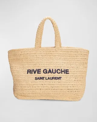 Rive Gauche Raffia Tote Bag