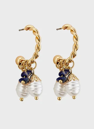 Pearl Hoop Earrings