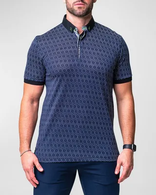 Men's Mozart Geometric Polo Shirt
