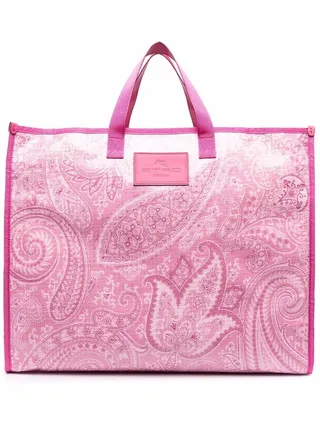 Paisley-Print Tote Bag
