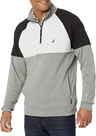 Nautica Men's Navtech Quarter-Zip Sweater