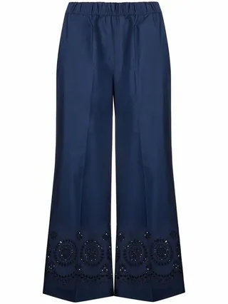 Broderie Anglaise Cropped Trousers