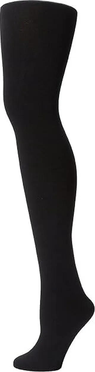 Plush Fleece-Lined Full Foot Tights (Black 2) Fishnet Hose