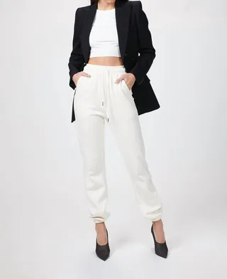 Sweatpants Jogger in Off White