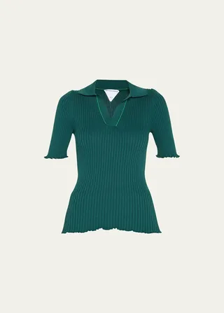 Cotton Rib Polo Shirt