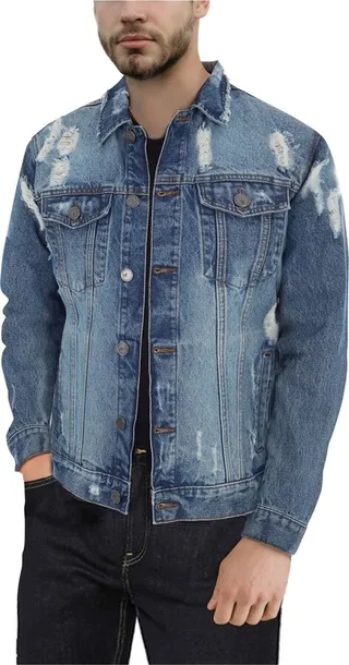 Men's Slim Washed Denim Jacket