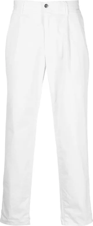 Straight-Leg Cropped Trousers