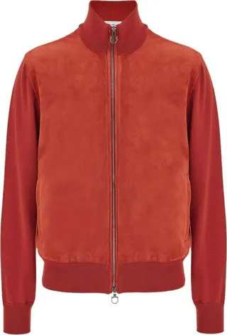 Panelled Wool Bomber Jacket