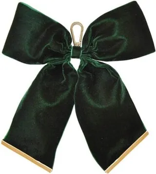 Johnny Loves Rosie - Luxe Emerald Velvet Bow Keyring