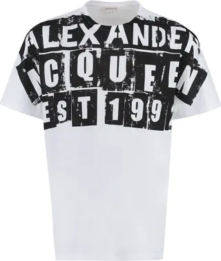 Alexander McQueen Logo Printed Crewneck T-Shirt