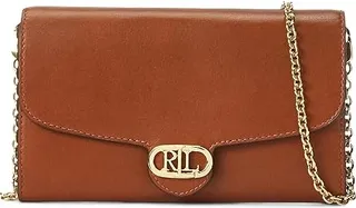 LAUREN Ralph Lauren Leather Medium Adair Crossbody (Lauren Tan) Handbags