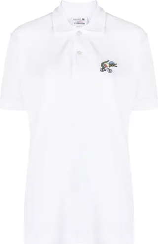 Logo-Patch Cotton Polo Top