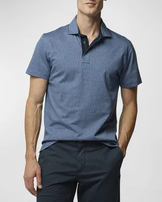 Men's Big River Jacquard Knit Polo Shirt